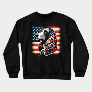 Afghan Hound FLAG USA Funny Dog Lover Crewneck Sweatshirt